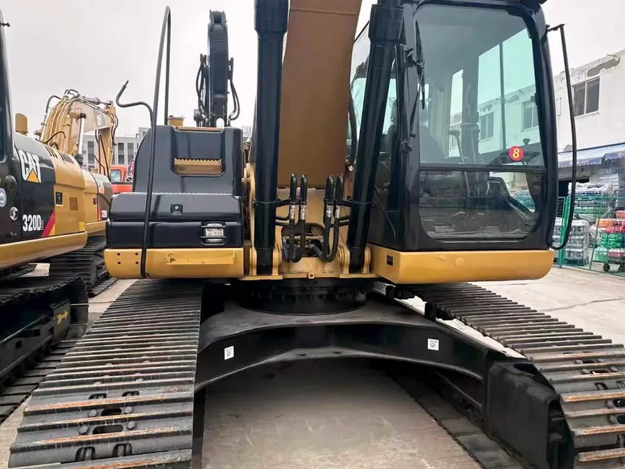 Used excavator cabin and body detail