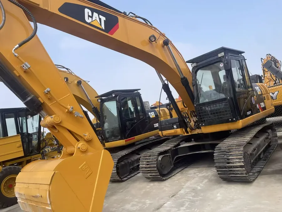 Used excavator yard stock line
